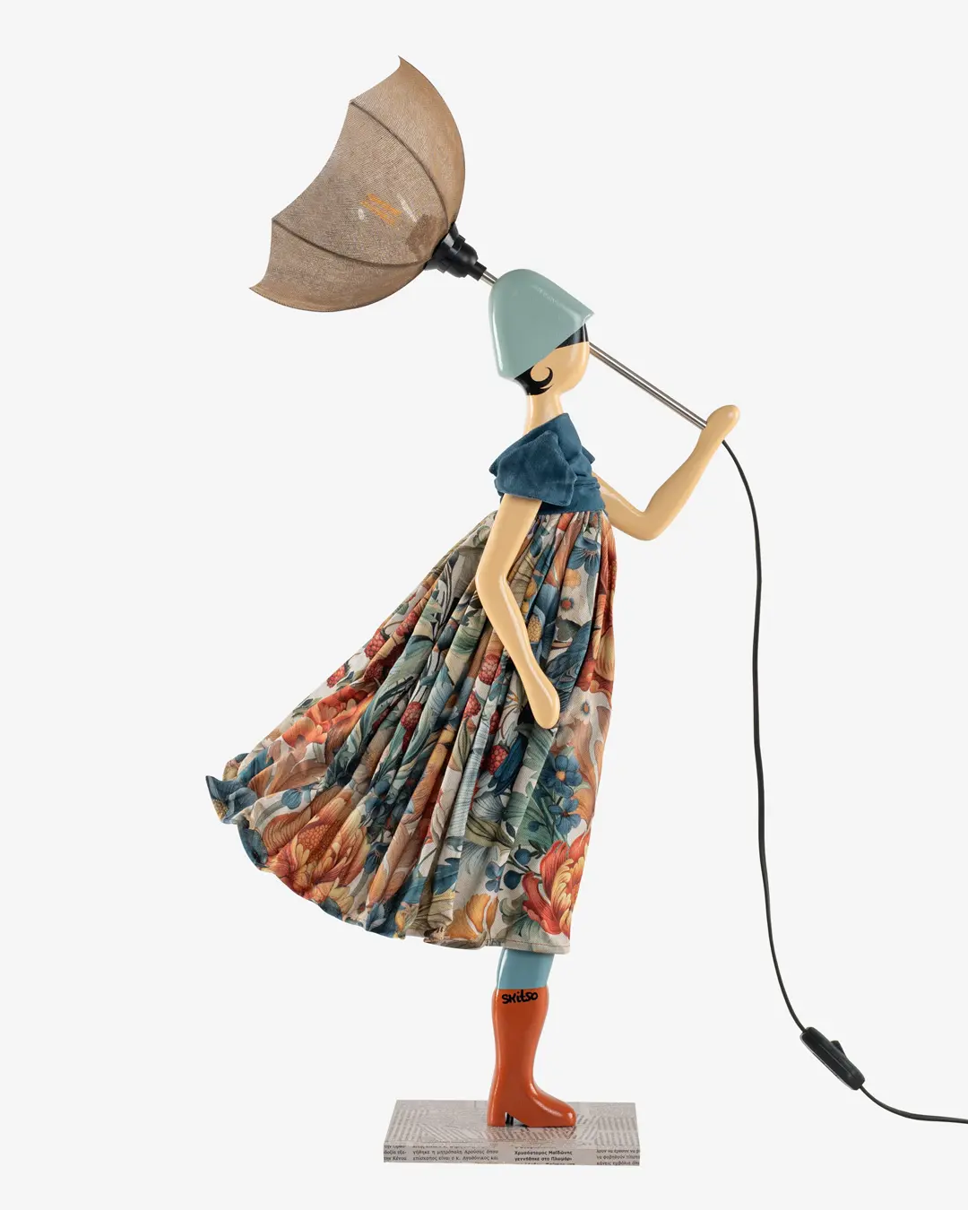 Little-Girl-Teresia-Handmade-lamps-made-in-greece-skitso-eyecathing-lamp-brown-multiple-colors-orange-blue